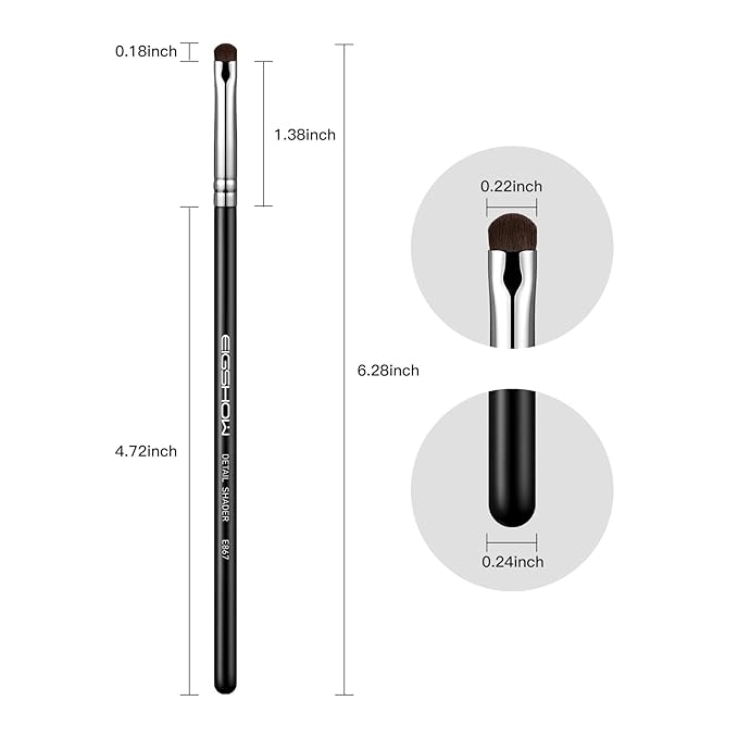 EIGSHOW Concealer Brush, Detail Shader Makeup Brush for Blending Eyeshadow, Concealing Small Blemishes and Imperfections - Precision Application (E867)