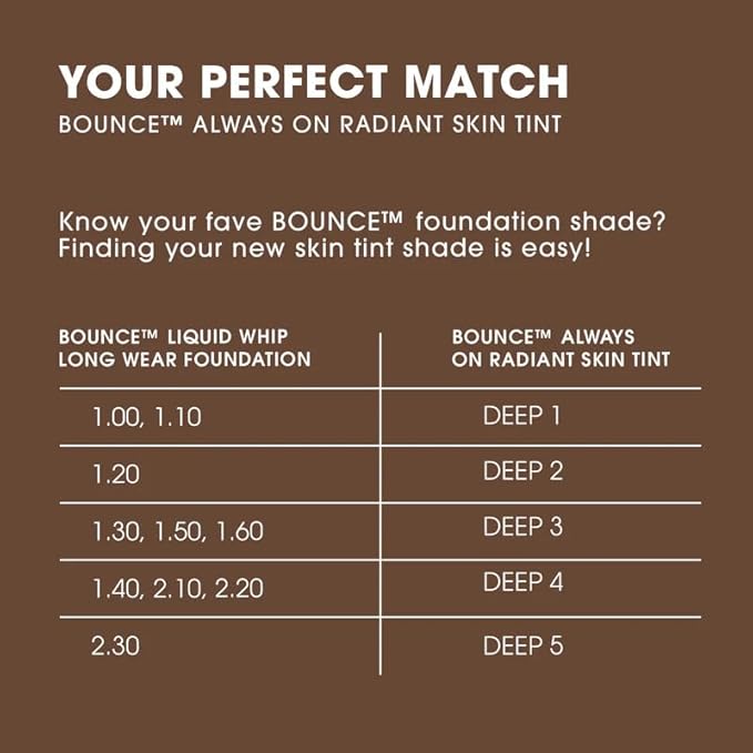 Beautyblender 12-Hour Always on Radiant Skin Tint, Breathable Serum Foundation Stays Put for All Day Long Wear, Infused with Hyaluronic Acid & Niacinamide, Deep 1