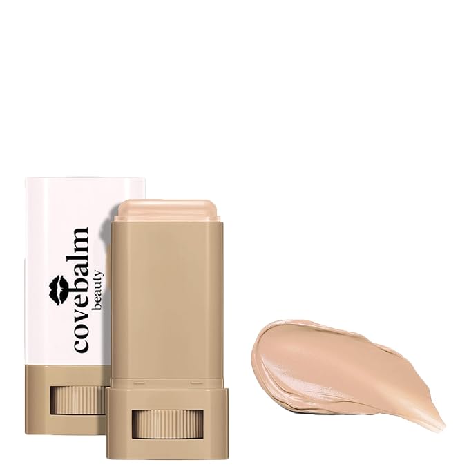Cove Balm Beauty Skin Tint,Solid Tinted Serum Boosted Skin Tint Balm, Facial Color Correct, Radiant & Dewy Finish, Face Tinted Foundation, Covebalm Foundation Stick For Face Makeup (#04)