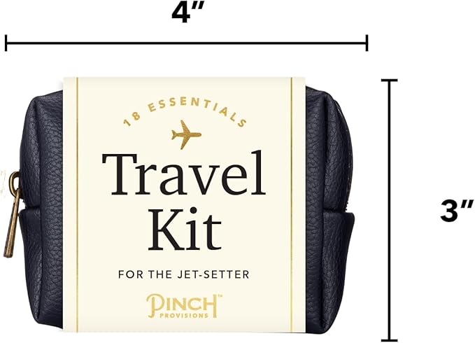 Pinch Provisions Travel Kit, includes 18 Must-Have Emergency Essential Items for Travelling, Ideal Road Trip or Airport Gift for Friends, Family & Peers, Portable Pouch