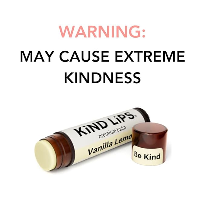 Kind Lips Lip Balm - Nourishing & Moisturizing Lip Care for Dry Lips with Shea Butter, Beeswax & Vitamin E | Vanilla Lemon Flavor | 0.15 Oz (Single Tube)