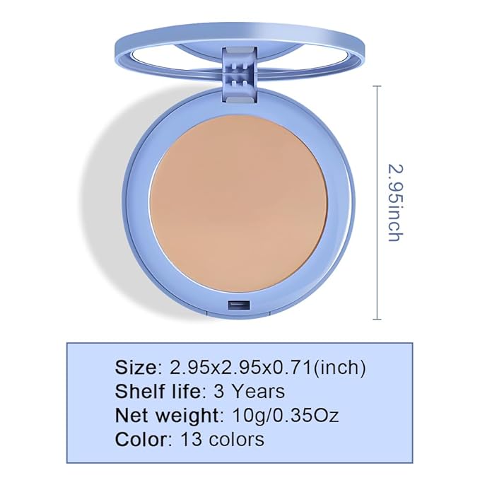 Oil Control Matte Perfection Face Pressed Powder,Matte Smooth Flawless Setting Powder Makeup,Polvo Compacto De Maquillaje, Waterproof Long Lasting, Cruelty Free, 0.35Oz(140 Golden Beige, 1)