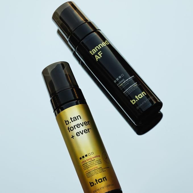 b.tan Ultra Long Lasting Self Tanner Mousse | Forever & Ever - Lasts Up to 11 Days, Fast, 1 Hour Express Sunless Tanning Foam, No Fake Tan Smell, Dark Bronze Glow, Vegan, Cruelty Free, 6.7 Fl Oz