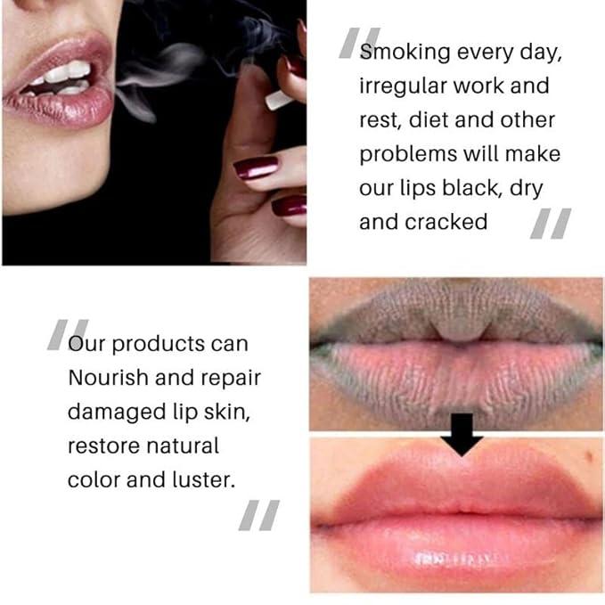 2PC Lip Balm Fade Dark Pigment Whitening Moisturizing Lip Hyaluronic Acid Exfoliating Dead Skin Lightening Lip Care (Green)