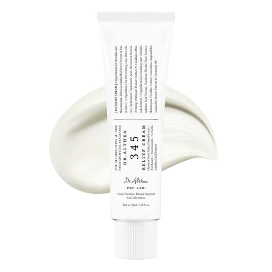 Dr.Althea 345 Relief Cream, Daily Face Moisturizer, Blemish Relief Care, Soothing Recovery & Moisture, Korean Vegan Skin Care for All Skin Types, 1.69 Fl Oz (Pack of 1)