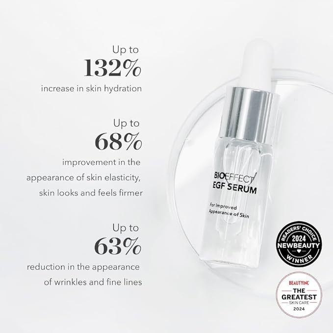 BIOEFFECT EGF Serum Treatment Duo with Hyaluronic Acid, Enhance Skin with Moisturizing, Firming, Wrinkle-Fighting Treatment for Face And Neck, Day And Night, Best Derma Roller Facial Serum