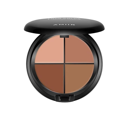 Color Correcting Concealer Cream Full Coverage Professional Makeup Palette Flawless Face Contour, Medium to Dark
