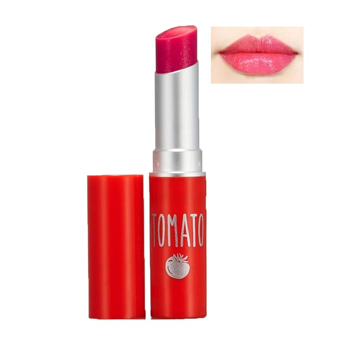 SKINFOOD Tomato Jelly Tint Lip (#01 Cherry Tomato) - Moisturizing Tinted Lip Balm with Tomato Extracts, Healthy Looking Long Lasting Natural Lip Makeup - Natural Tinted Lip Balm - Lip Balm with Color