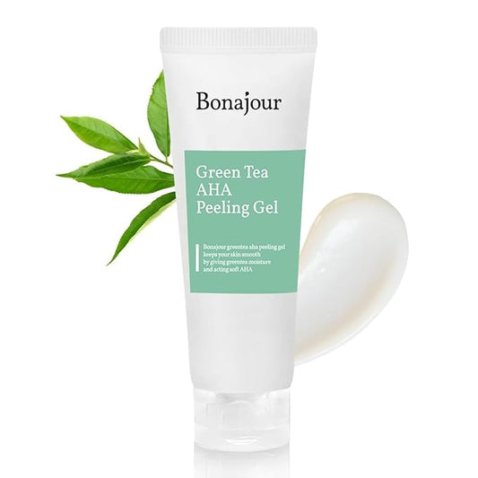 [BONAJOUR] Green Tea AHA Peeling Gel – Best Korean Vegan beauty AHA Deep Facial Exfoliating Gel 5.1Fl.oz