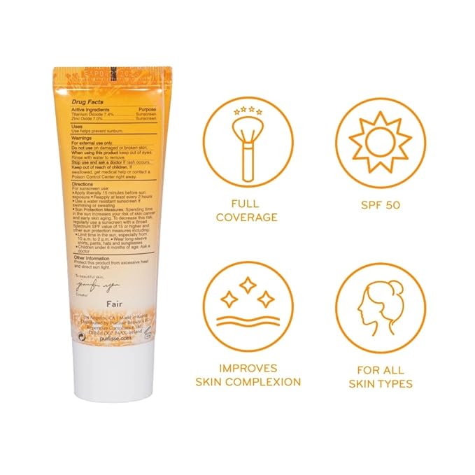 pürlisse Youth Glow Vitamin C CC Cream with SPF 50 - Color Corrector Enriched with Sea Buckthorn, Vitamin C & Hyaluronic Acid - Boosts Radiance & Youthfulness - Paraben-Free - Medium (1.4 oz)