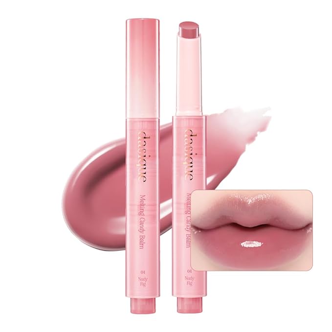 Dasique Melting Candy Balm (#04 Nudy Fig) | Glossy Balm | Moisturizing | For dry Lips | Vegan