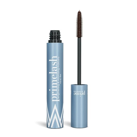 PrimeLash Mascara for Older Women – Volumizing, Incredible Length in 2 Coats – Long-Stay, Zero Clumps, Hypoallergenic (Brown)