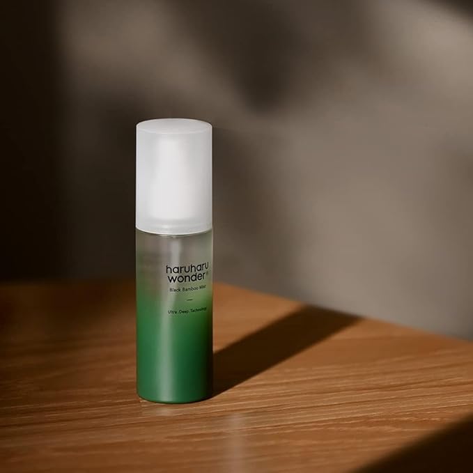 haruharu Wonder Black Bamboo Mist, 2.7 fl.oz. Hydrating and Firming Skin, Black Rice, Panax Ginseng for Clean and Smooth Skin Surface, Korean Skincare, Vegan, Cruelty Free