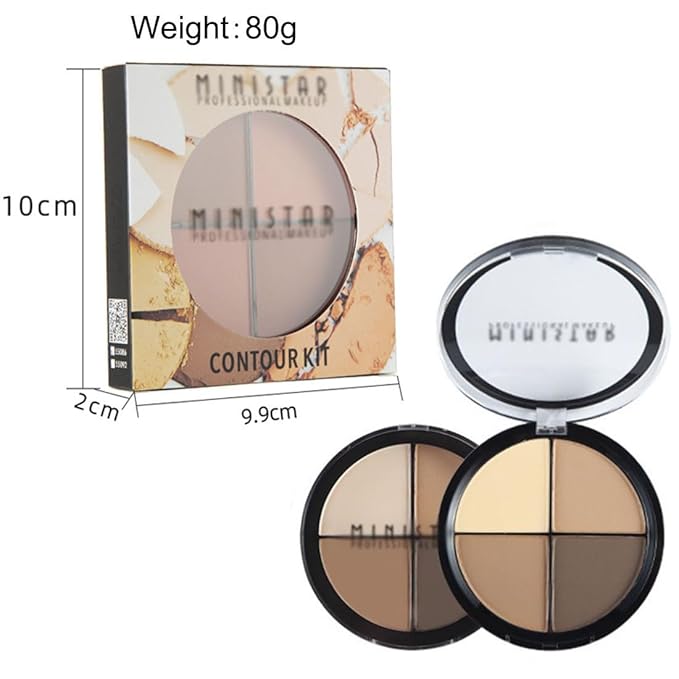 Contour and Highlight Palette Powder Contour Kit Concealing, Highlighting & Contouring Foundation/Concealer Palette Full Coverage Concealer for Mature Skin