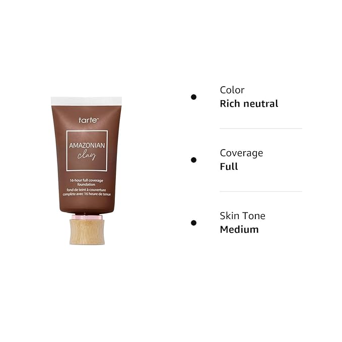 tarte Amazonian Clay 16-Hour Full Coverage Foundation 57N Rich Neutral