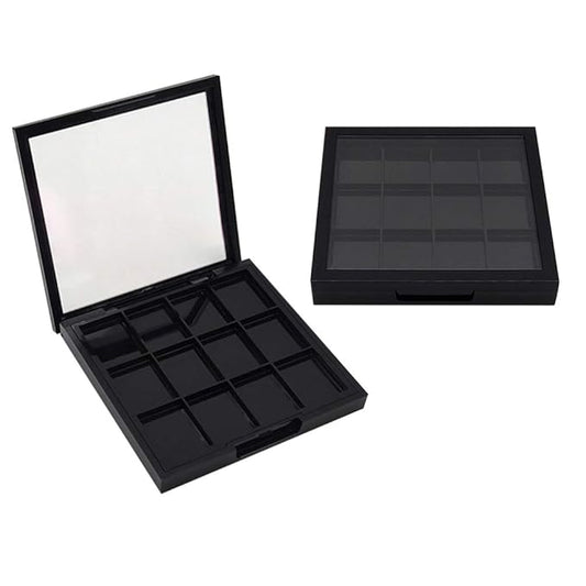 Empty Eyeshadow Palette Eyeshadow Makeup Palette Lipstick Container Makeup Empty Case for Blush Lipstick, 1Pcs 12 Grids