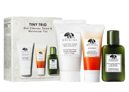 Origins Tiny Trio Mini Cleaner, Serum & Moisturizer Trio - Travel Size