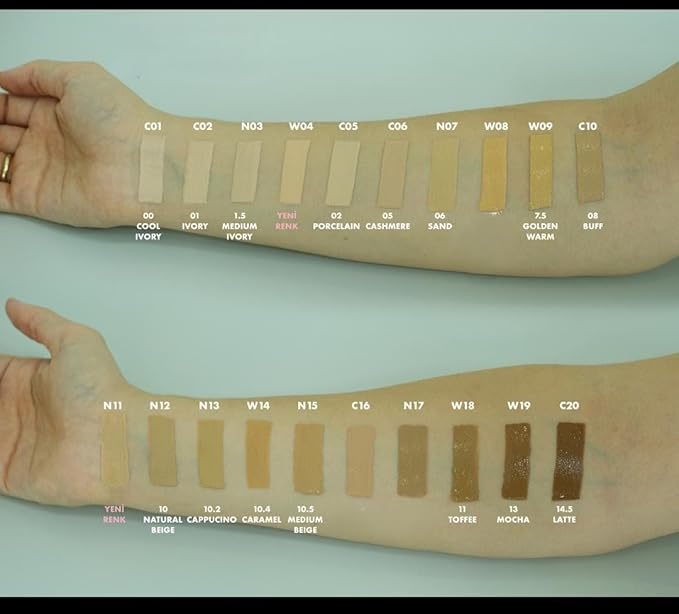 FARMASi Vfx Pro Foundation, Full Coverage Liquid Cream, Lightweight Long Lasting Coverage, Breathable Skin Moisturizer with Color True Matte Blending, Face Makeup, 1 fl. oz / 30 ml - Neutral Light 03