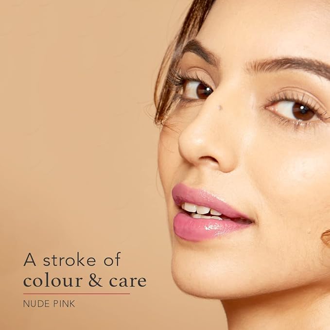 Oh-So-Luxe Liquid Tinted Lip Balm, Hydrating & Nourishing Tinted Lip Oil for dry dark lips, results in Soft & Glowing Lips, Moisturizing, Non-Sticky Nude Pink Shade - 0.10 Fl Oz - RAS LUXURY OILS