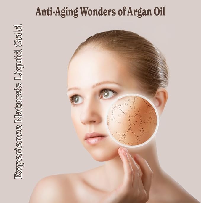 8oz Moroccan Argan Oil, 100% Pure and Natural, Cold-pressed, Organic – Works Magic on Your Skin and Hair - Includes Pump & Flip Cap