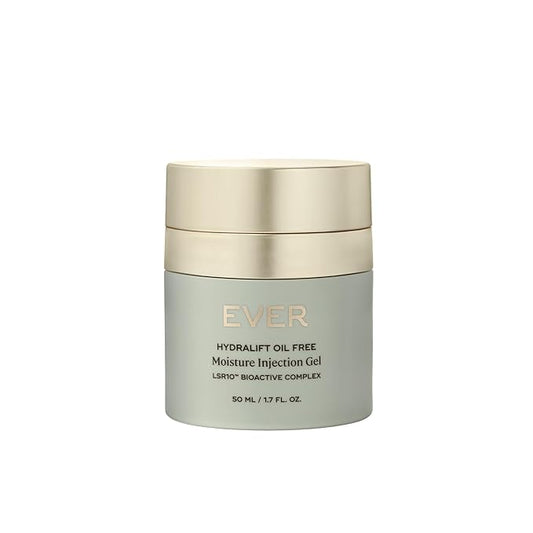 EVER Oil-Free Face Cream (Oily Skin)- Overnight Renewal Facial Lotion, Instant Face Lift Cream, Smooths Fine Lines, Restores Skin Elasticity, Packed with Hyaluronic Acid, Bakuchiol, and Peptides