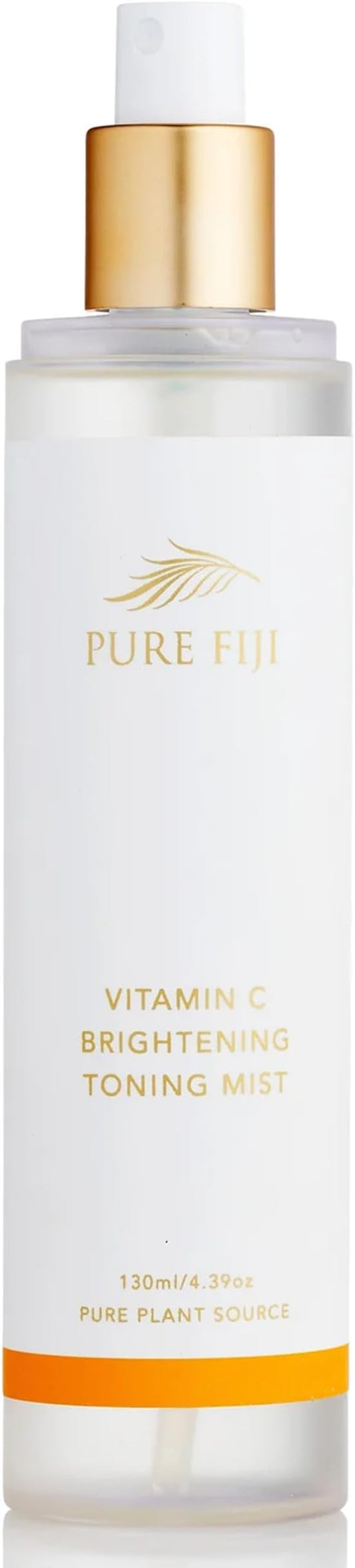 Pure Fiji Face Toner Mist with Vitamin C for Brightening & Refreshing Antioxidant Face Mist Hydrating Spray Helps Even Skin, Smooths Fine Lines and Wrinkles (4.4oz/130ml)