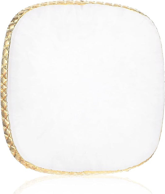 Resin Nail Art Palette Gold Edge Nail Holder Heart Shaped Color Makeup Foundation Mixing Tools Display Board Gel Nail Art Color Mixing Palette Painting Tray Manicure Tool (Milky)