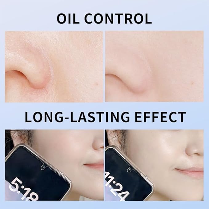 Oil Control Face Pressed Powder,Matte Smooth,Waterproof Long-Lasting Setting Powder, Perfect Lightweight Facial Makeup For Soft Focus Finish,Minimizes Fine Lines And Pores,0.35Oz (PURE BEIGE)