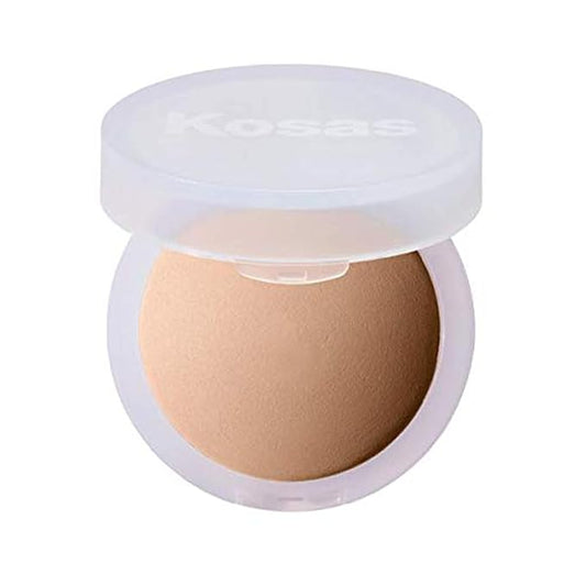 Kosas Cloud Set Face Setting Powder | Smoothing Shine Control, Soft, Sheer Setting Translucent Makeup Finish, Portable & Long-Lasting (Sheer Medium Tan)