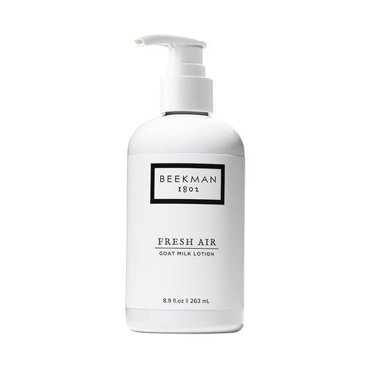 Beekman 1802 Goat Milk Body Lotion, Fresh Air - Scented - 8.9 oz - Hydrating & Moisturizing with Shea Butter - for Sensitive Skin - Cruelty Free - Packaging May Vary - Pump Included, Ready for Use