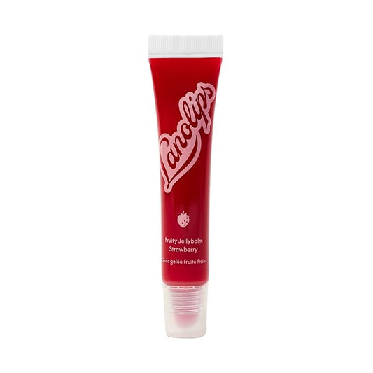Lanolips Fruity Jellybalm, Strawberry - Tinted Lip Balm to Deepen, Brighten & Enhance - Moisturizing Lanolin Lip Balm & Lip Gloss for Everyday Lip Care (10g / 0.35oz)