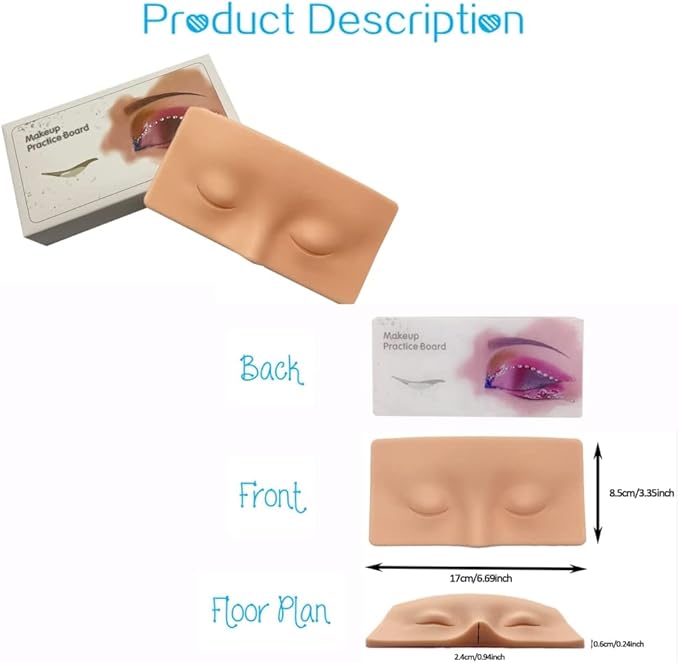 Makeup Practice Face, Makeup Practice Board, The Aid to Practicing Makeup, Silicone Makeup Mannequin Face Easy Makeup Apply and Removal for Professional Makeup Artists and