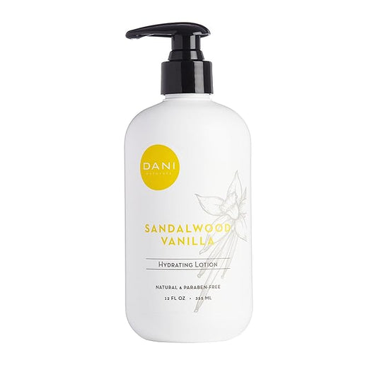 Naturals Hand & Body Lotion - Warm Sandalwood Vanilla Scented Aromatherapy Moisturizer, Deep Hydration for Dry & Dull Skin with Shea Butter, Aloe Vera, & Vitamin E, Cruelty-Free & Vegan, 12 Oz