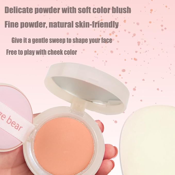 Silky Matte Blush,Blush Powder for Cheeks,Long-Lasting, Natural Look, Powder Blush Palette, Complements All Skin Tones