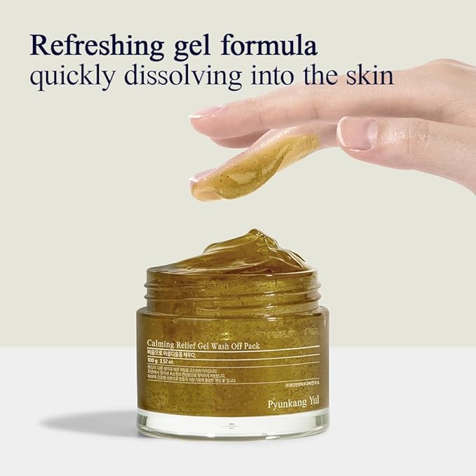 Pyunkang Yul PKY Calming Relief Gel Wash Off Pack 100g, Soothing & Refreshing Gel Mask for Sensitive Skin