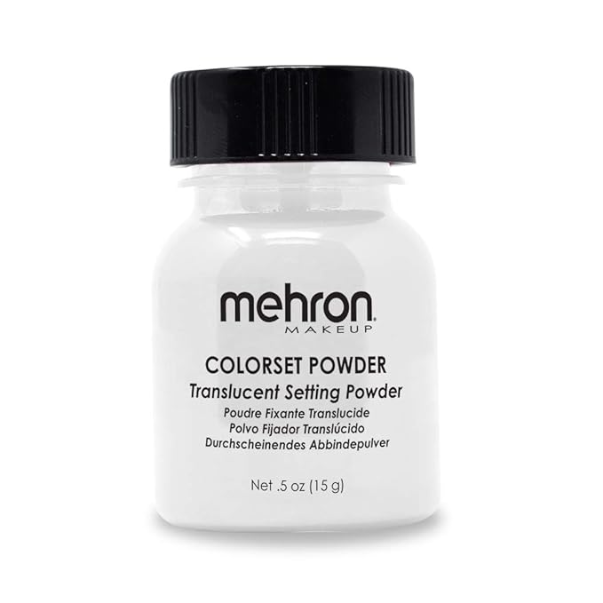 Mehron Makeup Colorset Powder | Translucent Powder Setting Powder | Face Powder For Special Effects, Halloween, & Film 0.5 oz (14 g)