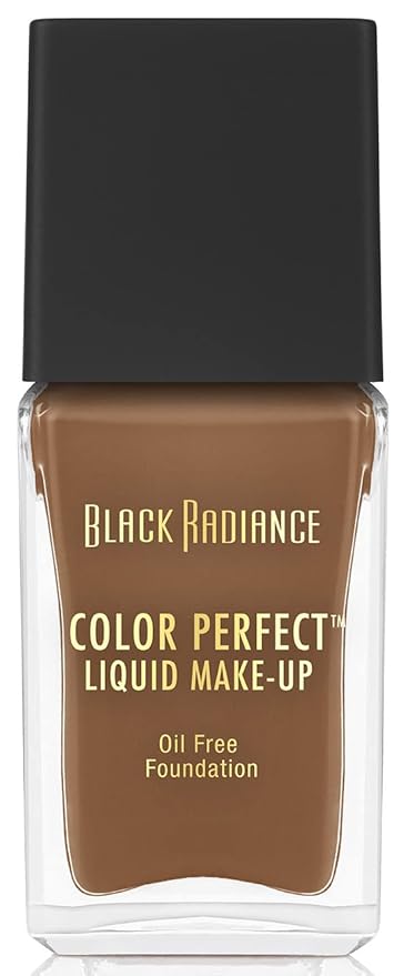 Black Radiance Color Perfect Liquid Full Coverage Foundation Makeup, Caramel, 1 Fluid Ounce