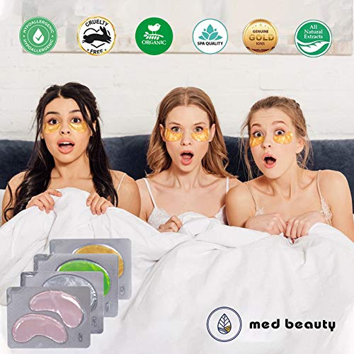 24K Gold Under Eye Patches Eye Masks For Dark Circles And Puffiness with anti-aging effect 20 pairs 40 pcs [medbeauty]