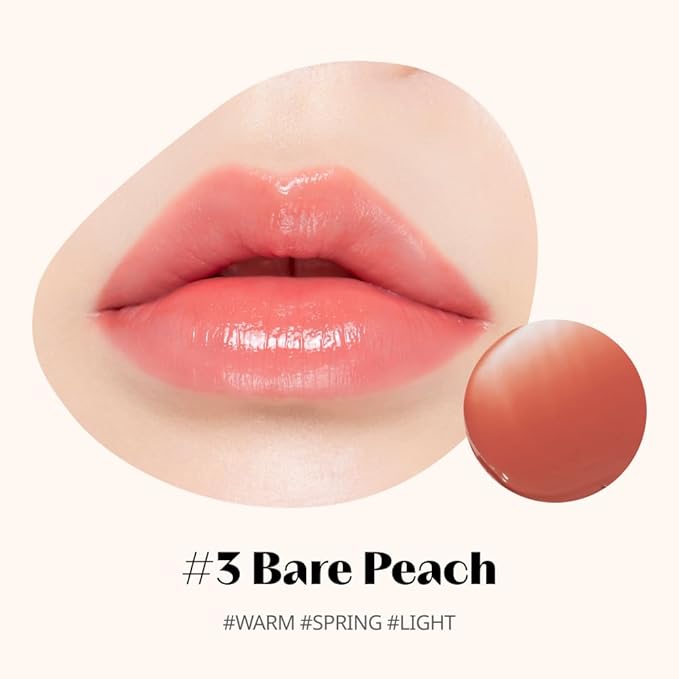 ETUDE Ginger Sugar Melting Balm Stick 03 Bare Peach | Tinted Moisturizing Lip balm | Natural Ingredients Hydrate Ginger, Sugar, Shea Butter Moisturizing Relaxing Effect | K-Beauty