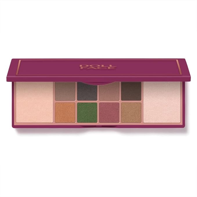 Doll Face, 10-Shade Matte & Shimmer Palette Avant Glam, 0.53 Ounce