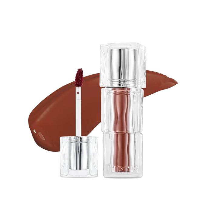 TIRTIR [*Mini Size Waterism Tinted Lip Gloss #06 Honey Nut, 0.06 Fl Oz – Kiss Ready Lipgloss, 12H Long Lasting Non Sticky Natural Tinted Glow Korean Multiuse Cheek and Lip Tint for Women gift