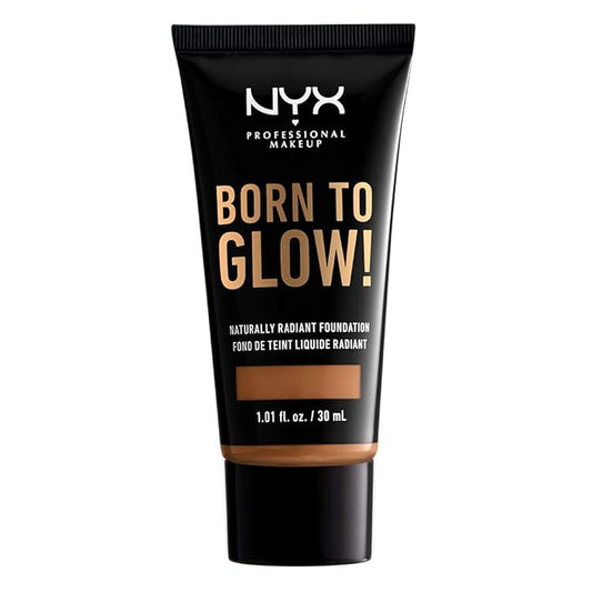 NYX PROFESSIONAL MAKEUP Born To Glow Naturally Radiant Foundation, Medium Coverage - Almond