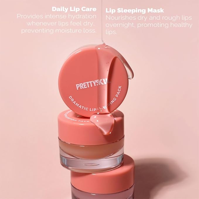 PS.PRETTYSKIN Korean Vegan Lip Sleeping Pack for Intense Hydration | Nourish Dry Lips with Glossy Finish 9g (Juicy Berry)