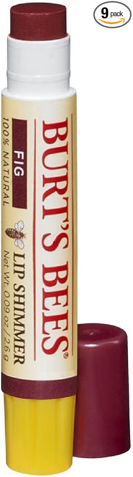 Burt's Bees Lip Shimmer, Fig 0.09 oz (Pack Of 9)