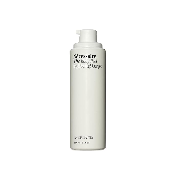 Nécessaire The Body Peel. Resurfacing Serum for KP, Ingrowns, Strawberry Skin and Discoloration. 10% AHA, 1% BHA, 1% PHA, Peeling Peptide. Dermatologist-Tested. Hypoallergenic. Non-Comedogenic. 150ml