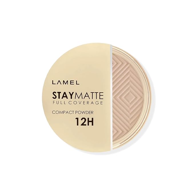 Lamel Stay Matte Compact Powder - Light Natural Coverage - Universal Neutral Undertone - Cruelty Free - Natural - N.403