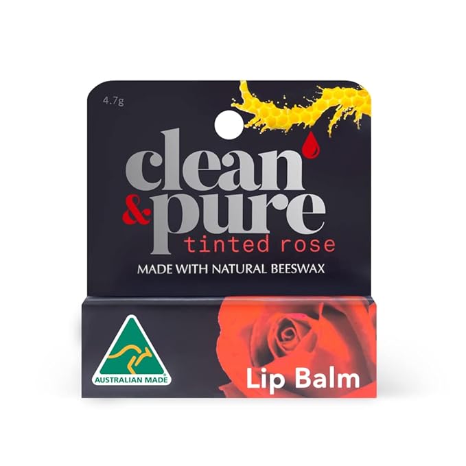 Lip Balm 2-Pack (Tinted Rose) | Manuka Honey Beauty Products | Lip Care Set With 100% All Natural Beeswax and Vitamin E Oil | Flavored Lip Balm for Dry, Chapped Lips