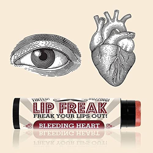 Doctor Lip Bang's BUZZING Lip Balm | Lip Freak| 100% All Natural | Cruelty Free | Bleeding Heart | 2 Pack