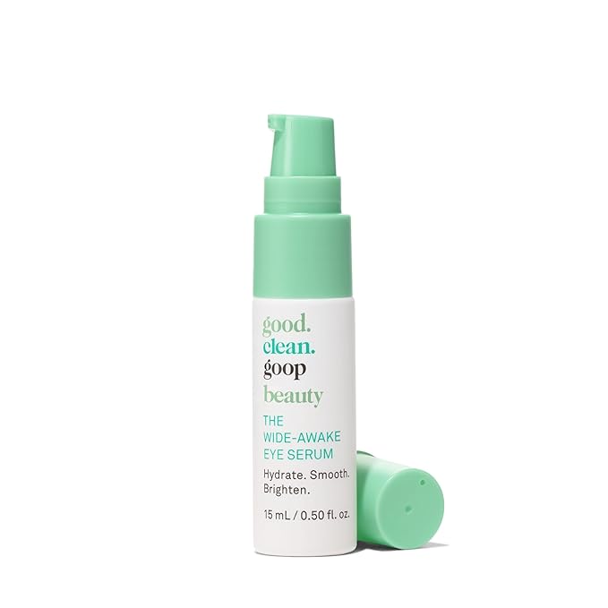 good.clean.goop beauty The Wide-Awake Eye Serum | Gel Serum to Reduce Fine Lines | Peptides, Astaxanthin & Reishi Mushroom Extract | Caffeine Eye Serum for Puffy Eyes & Dark Circles | Vegan | 0.5 oz