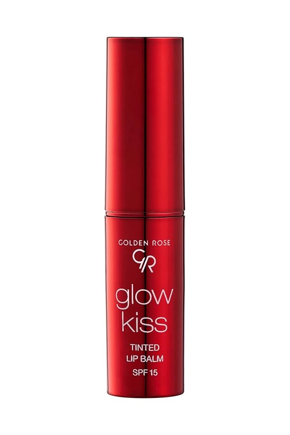 Golden Rose Cosmetics Glow Kiss Tinted Lip Balm with SPF15, Vegan Formula (Cherry Juice)